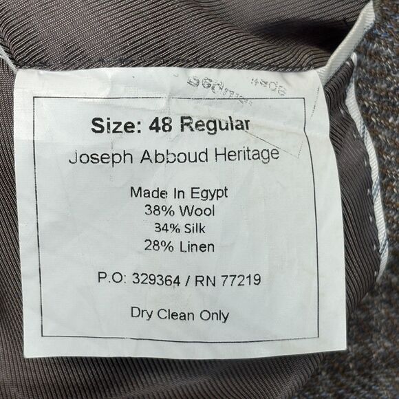 Joseph Abboud Men Ethomas Blazer Jacket Size 48 Reg Wool Silk Linen C055 -25 - Picture 9 of 16